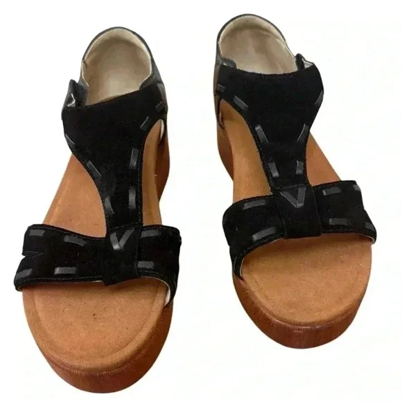 Alegria Women's Tova Black Platform Sandal US 9 EUC light weight - Picture 2 of 15